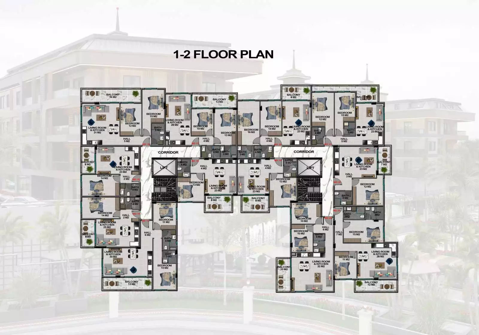 Flat 51m² in Turkey, Oba. Priced at 155000€ rent photo-30