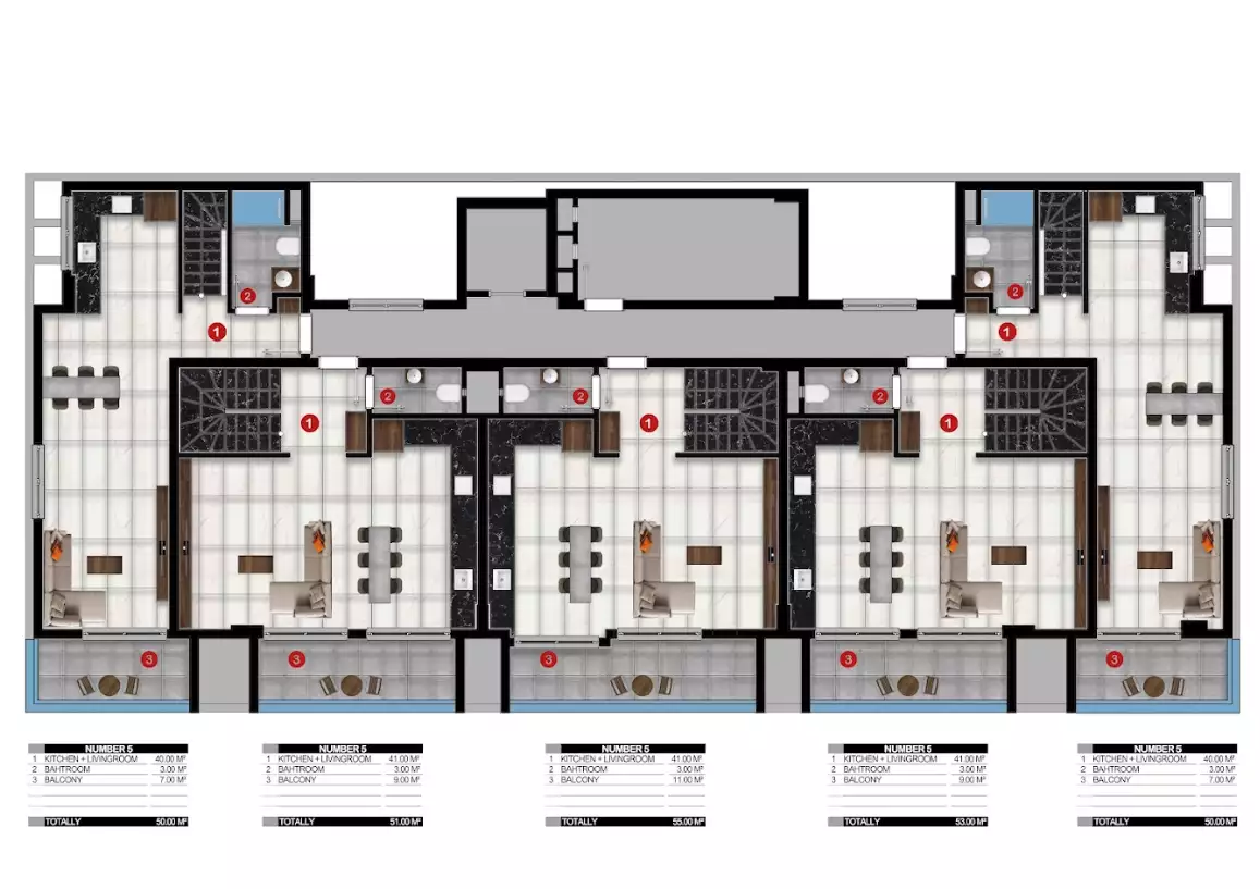 Flat 57m² in Turkey, Kargicak. Priced at 98000€ rent photo-19