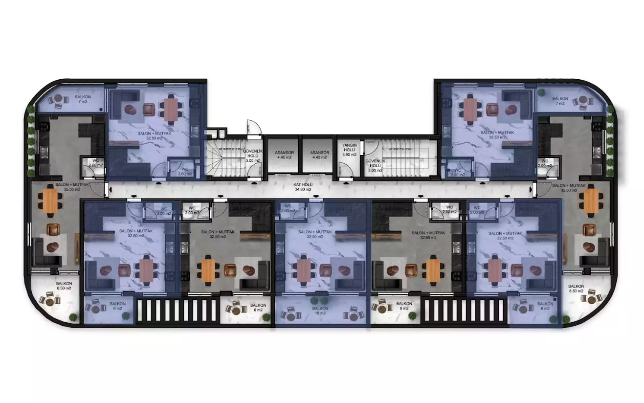 Flat 47m² in Turkey, Avsallar. Priced at 115500€ rent photo-25