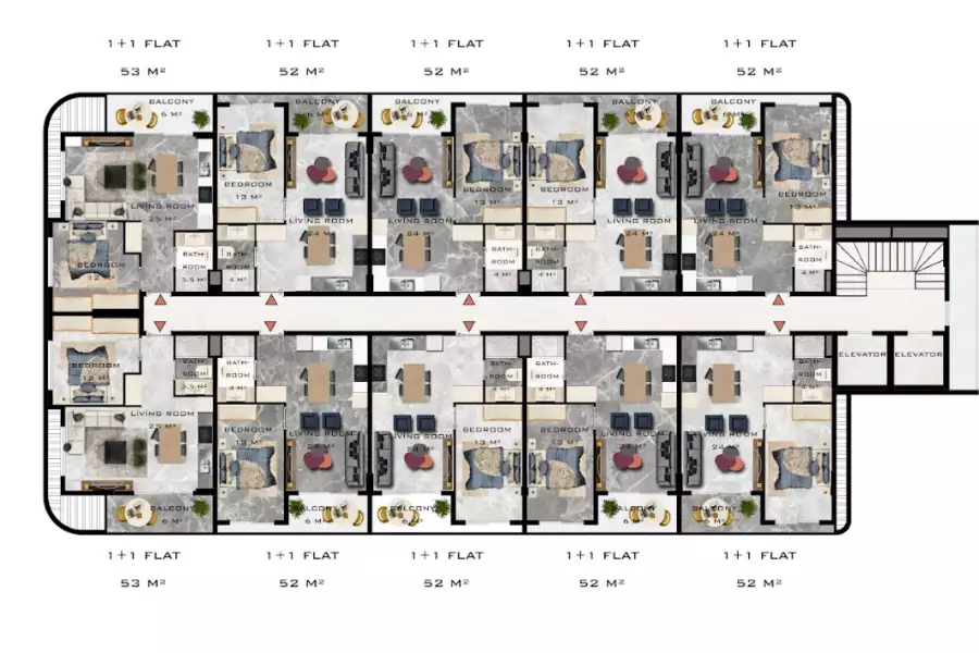 Flat 53m² in Turkey, Oba. Priced at 169000€ rent photo-1
