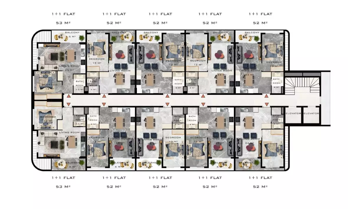 Flat 52m² in Turkey, Oba. Priced at 127000€ rent photo-23