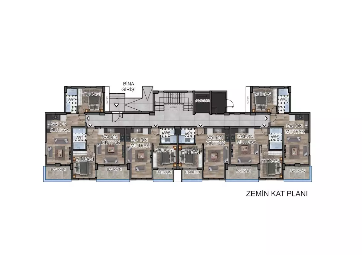 Flat 57m² in Turkey, Gazipasа. Priced at 90000€ rent photo-13