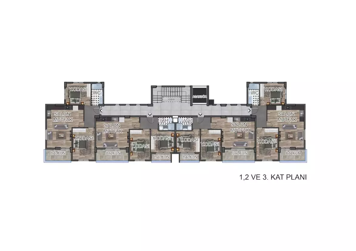 Flat 57m² in Turkey, Gazipasа. Priced at 90000€ rent photo-14