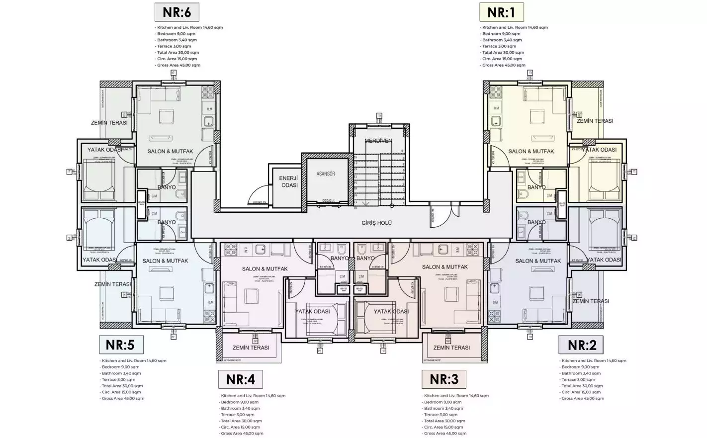 Flat 45m² in Turkey, Gazipasа. Priced at 108000€ rent photo-13
