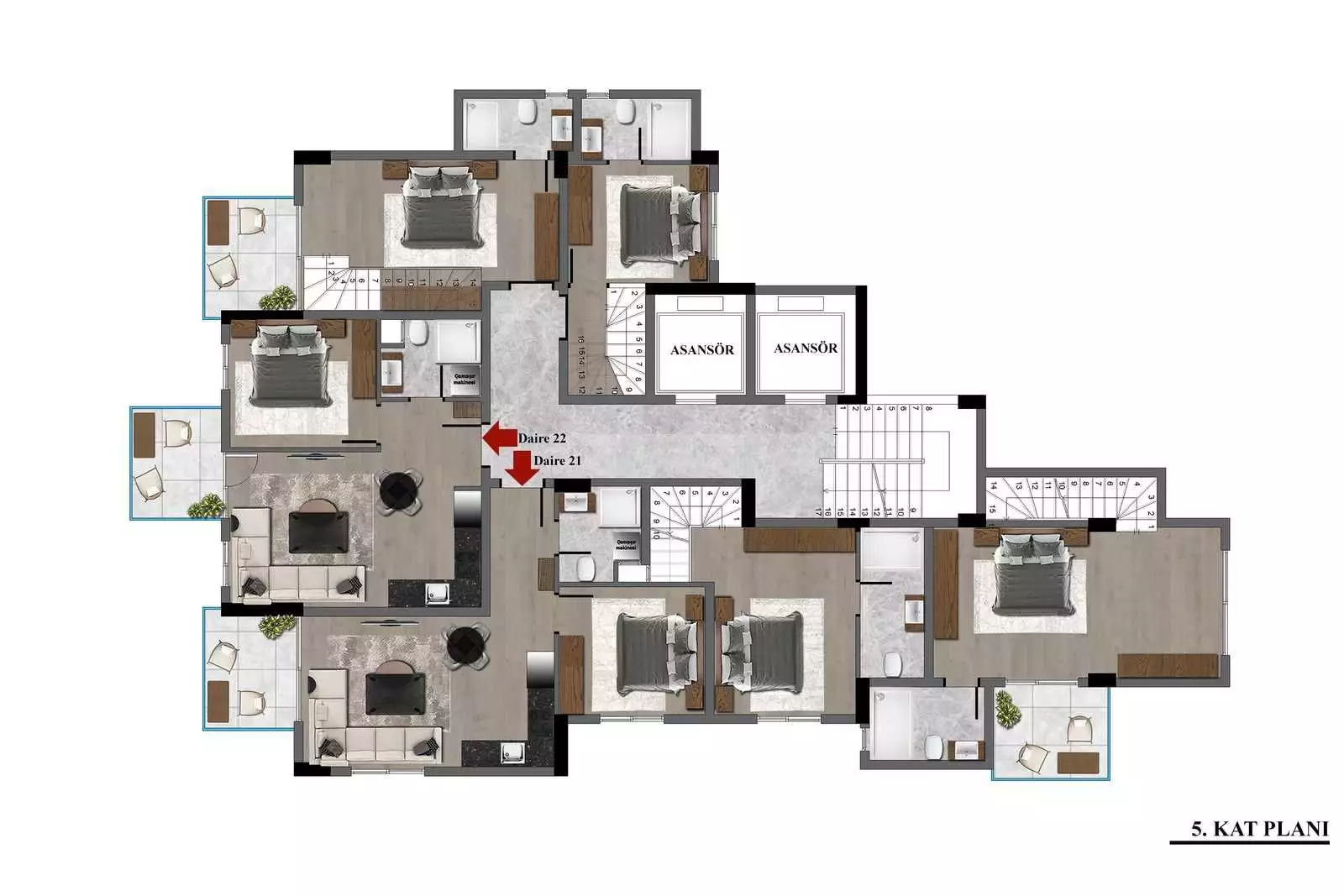 Flat 49m² in Turkey, Gazipasа. Priced at 140000€ rent photo-31