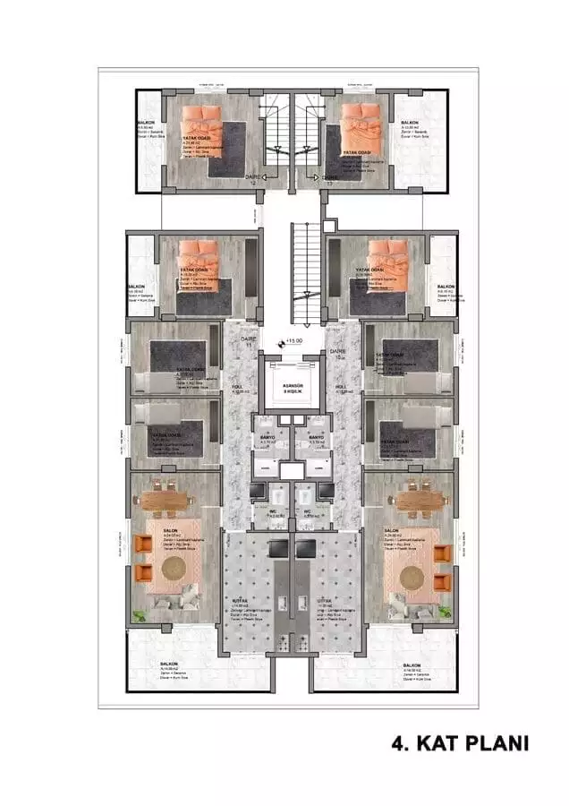Flat 125m² in Turkey, Gazipasа. Priced at 170000€ rent photo-25