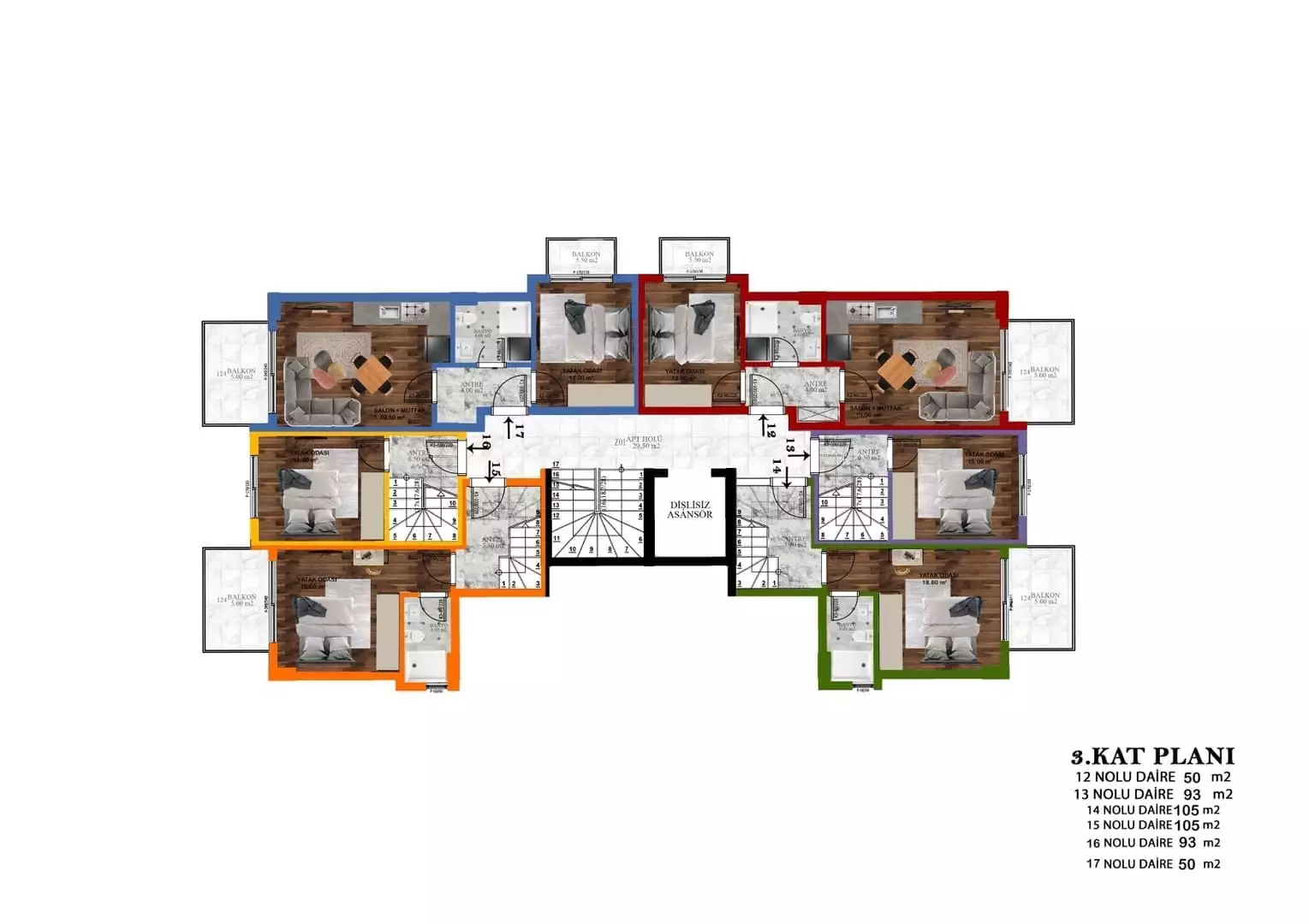 Flat 55m² in Turkey, Gazipasа. Priced at 99000€ rent photo-12