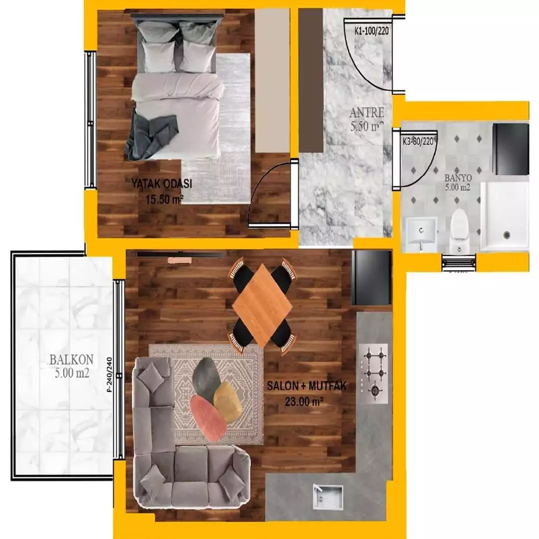 Flat 55m² in Turkey, Gazipasа. Priced at 99000€ rent photo-22