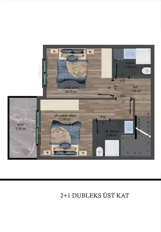Flat 52m² in Turkey, Kargicak. Priced at 119500€ rent photo-20