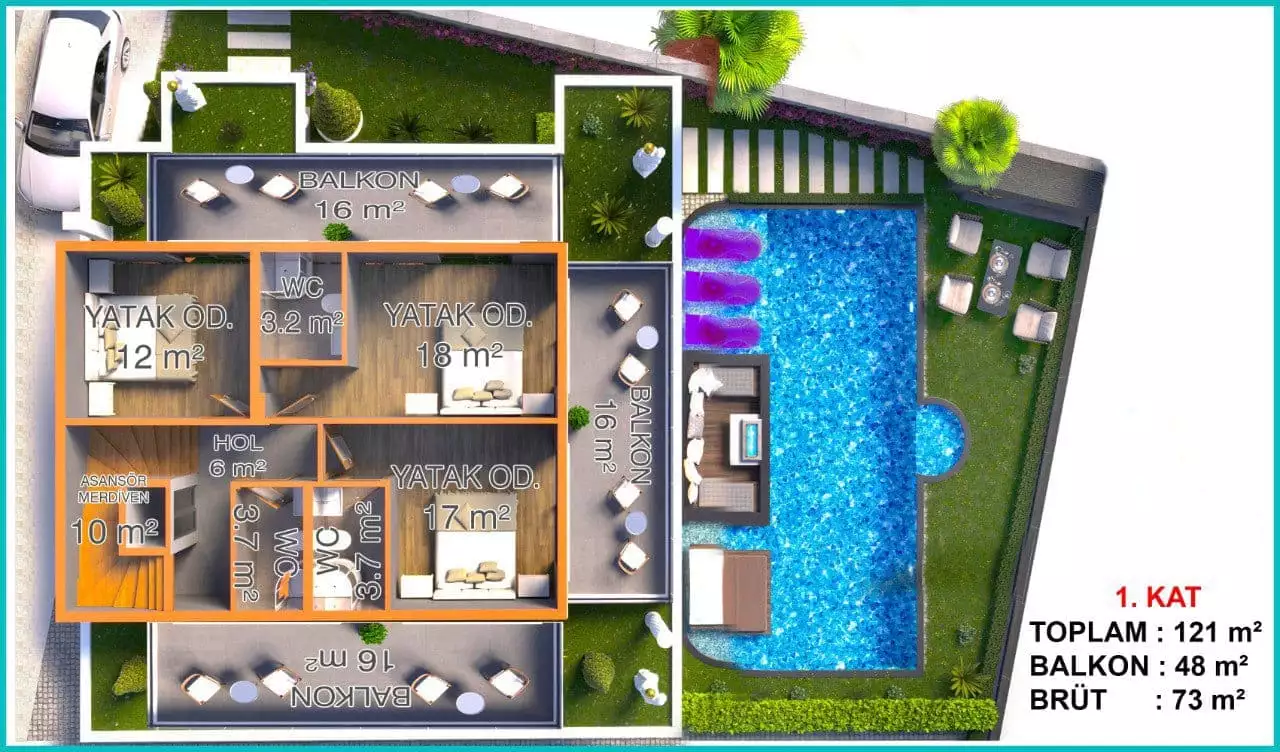 Villa 350m² in Turkey, Kargicak. Priced at 1020000€ rent photo-27