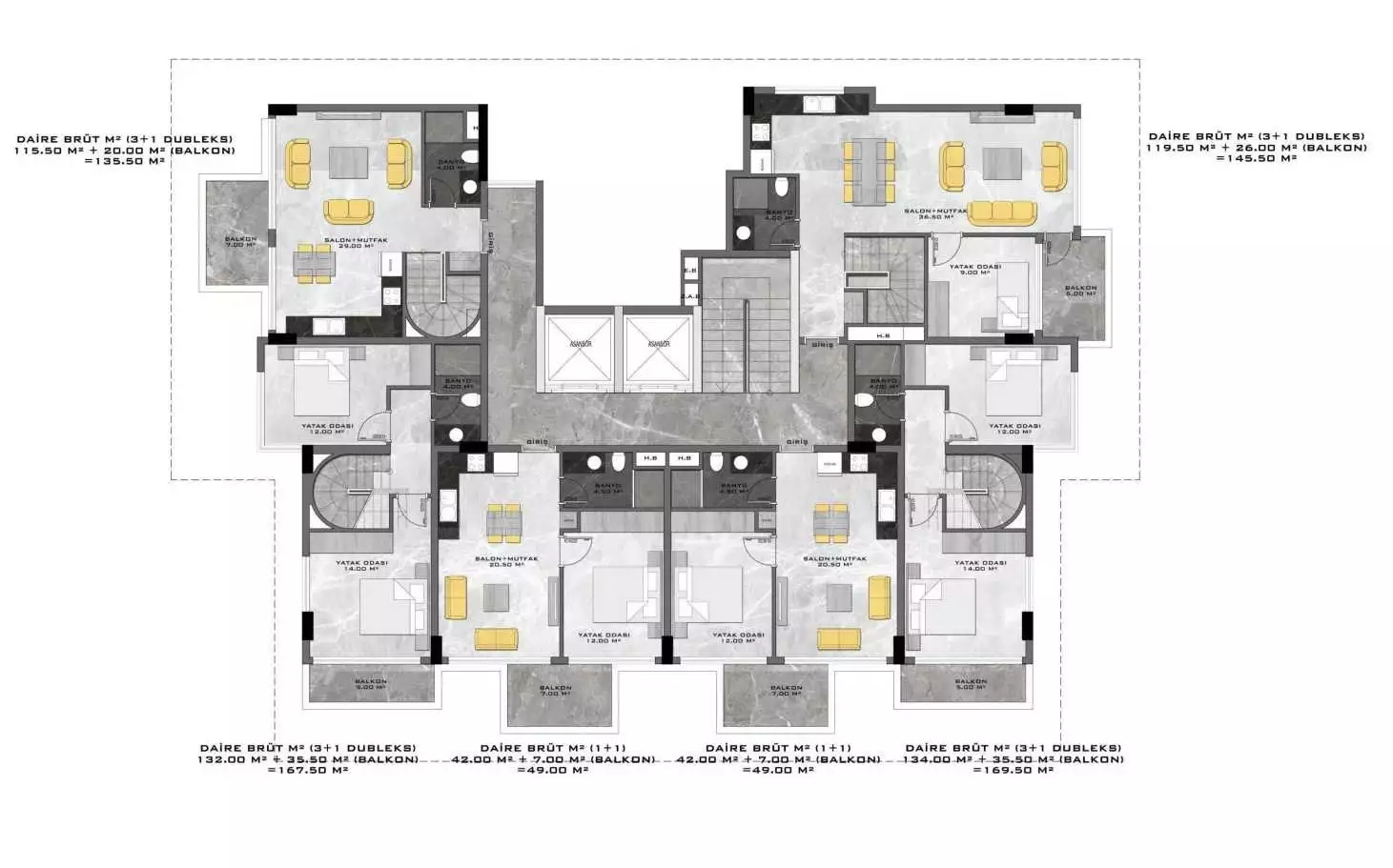 Flat 49m² in Turkey, Kargicak. Priced at 140000€ rent photo-29