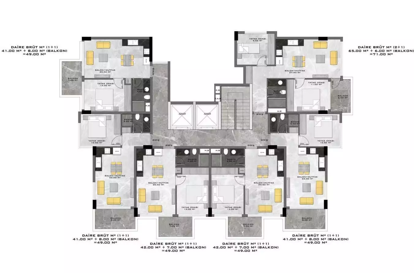 Flat 49m² in Turkey, Kargicak. Priced at 140000€ rent photo-30