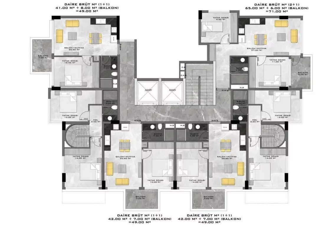 Flat 49m² in Turkey, Kargicak. Priced at 140000€ rent photo-31
