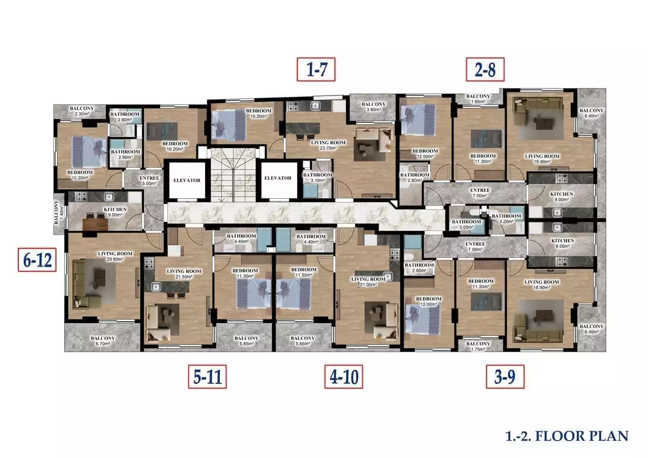 Flat 52m² in Turkey, Alania. Priced at 179000€ rent photo-21