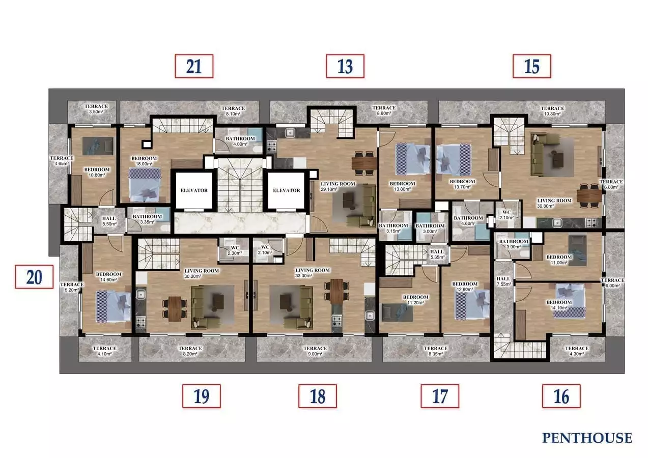 Flat 52m² in Turkey, Alania. Priced at 179000€ rent photo-23
