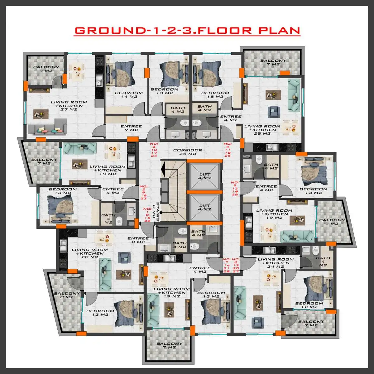 Flat 55m² in Turkey, Mahmutlar. Priced at 130000€ rent photo-28