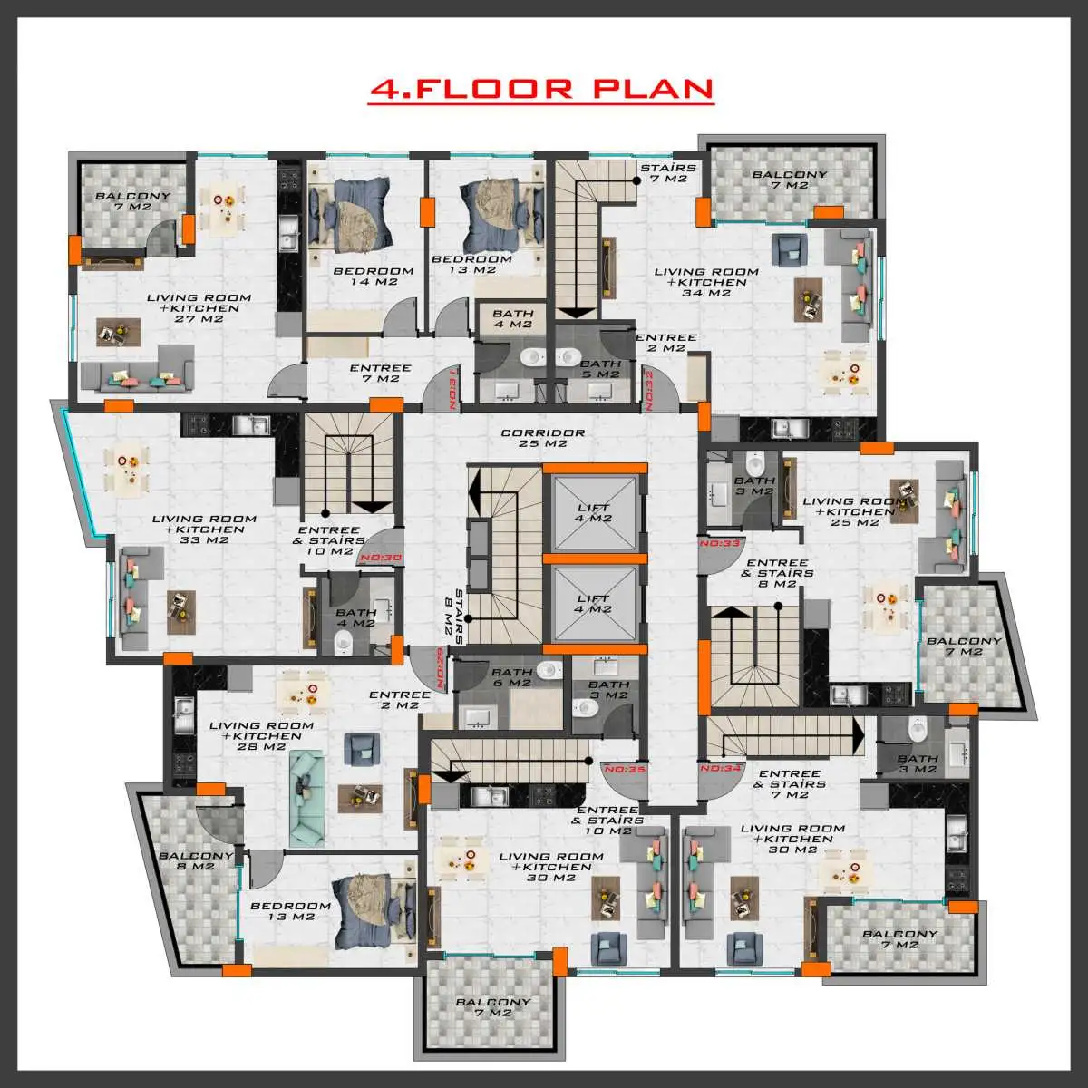 Flat 55m² in Turkey, Mahmutlar. Priced at 130000€ rent photo-29