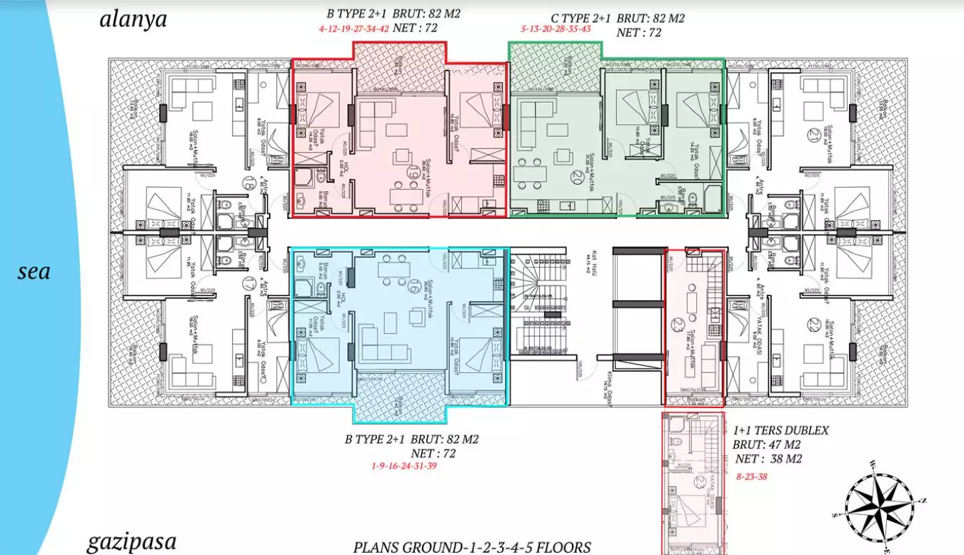 Flat 61m² in Turkey, Mahmutlar. Priced at 251000€ rent photo-27
