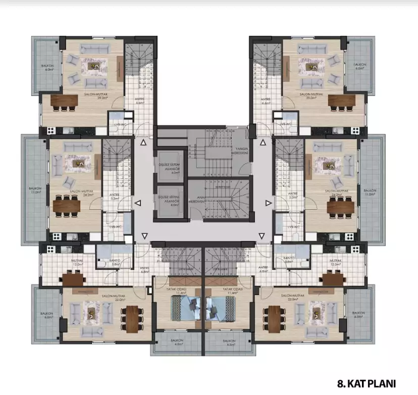 Flat 55m² in Turkey, Mahmutlar. Priced at 150000€ rent photo-31