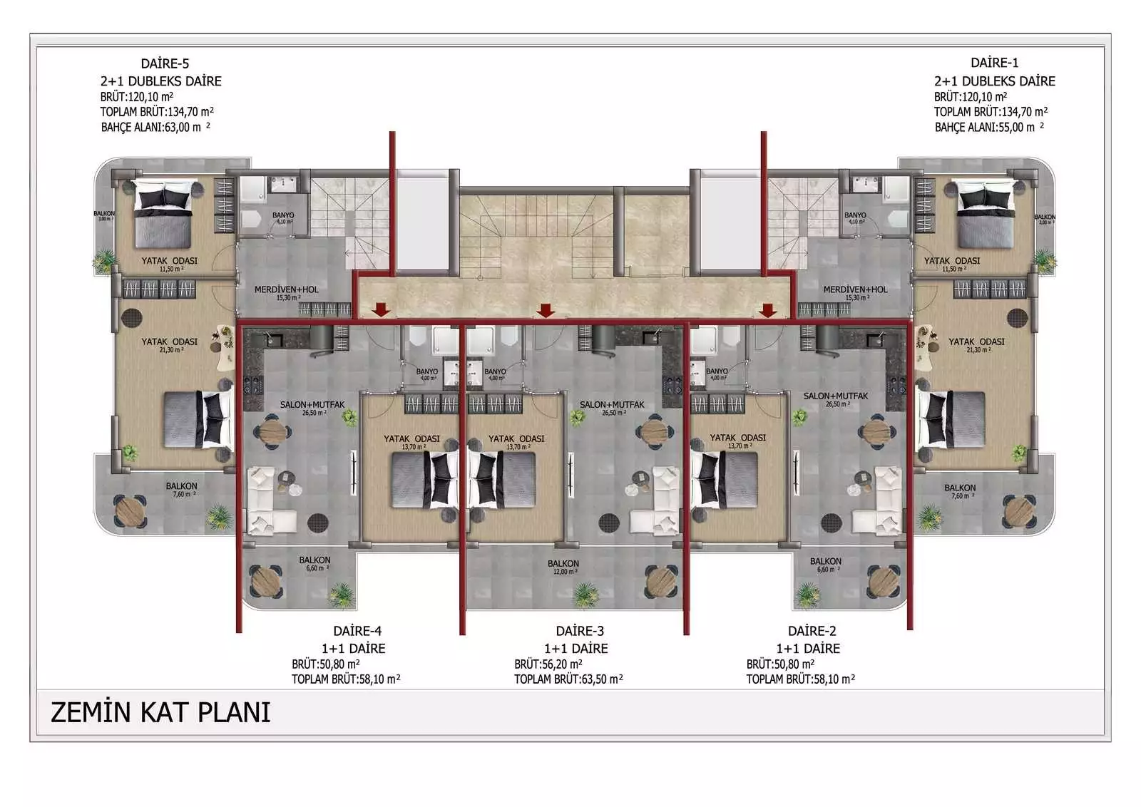 Flat 58m² in Turkey, Kestel. Priced at 220000€ rent photo-18