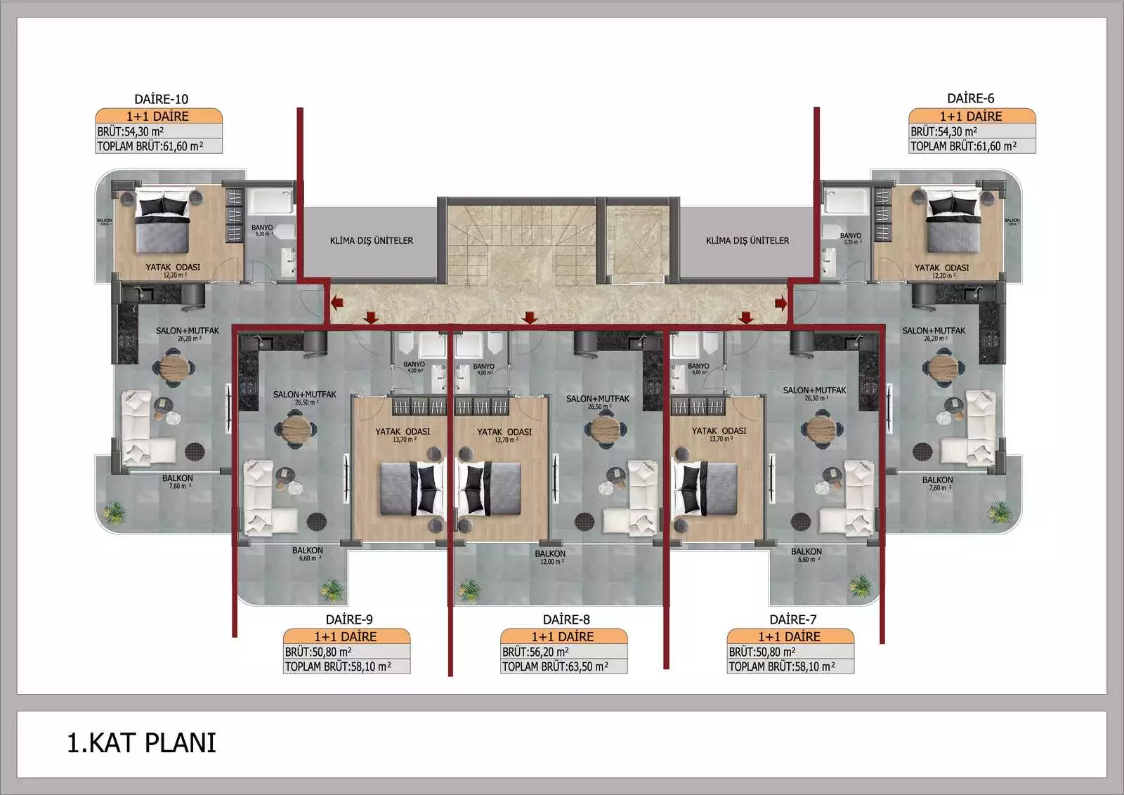 Flat 58m² in Turkey, Kestel. Priced at 220000€ rent photo-21