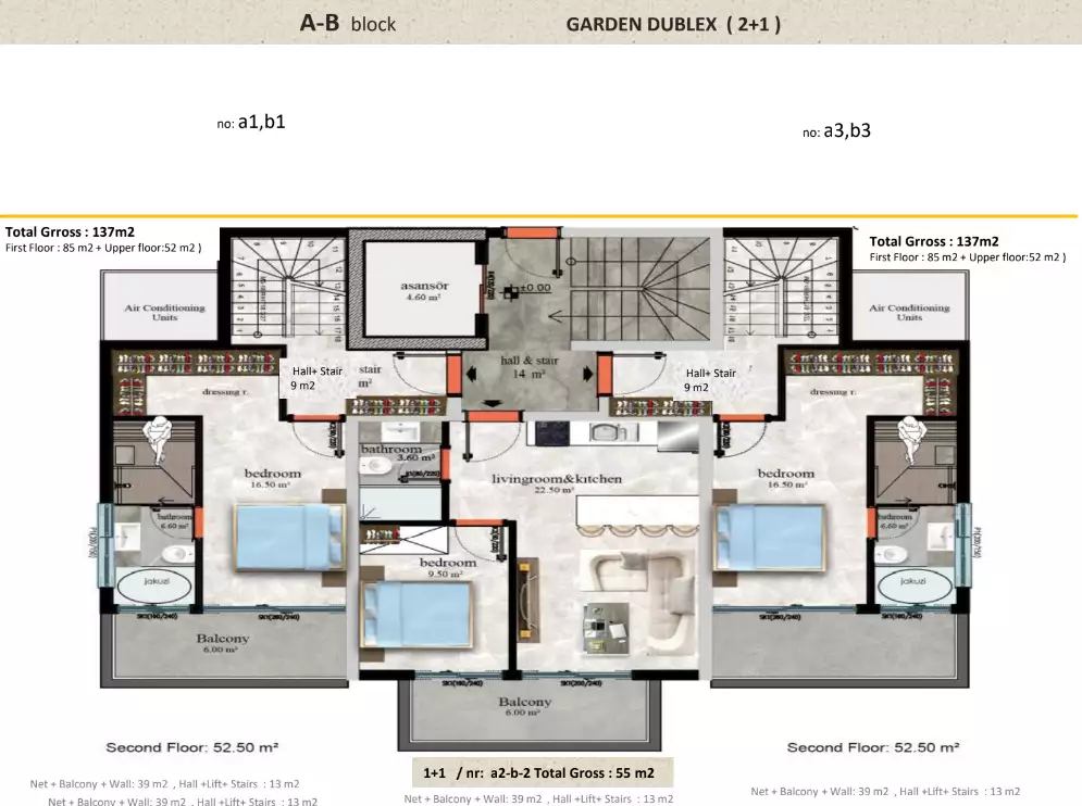 Flat 55m² in Turkey, Kestel. Priced at 144000€ rent photo-12