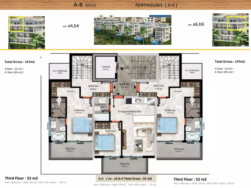 Flat 55m² in Turkey, Kestel. Priced at 144000€ rent photo-13