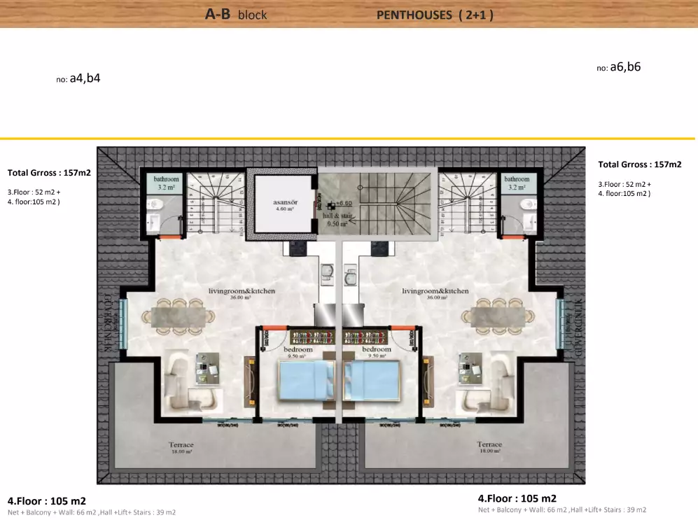 Flat 55m² in Turkey, Kestel. Priced at 144000€ rent photo-14