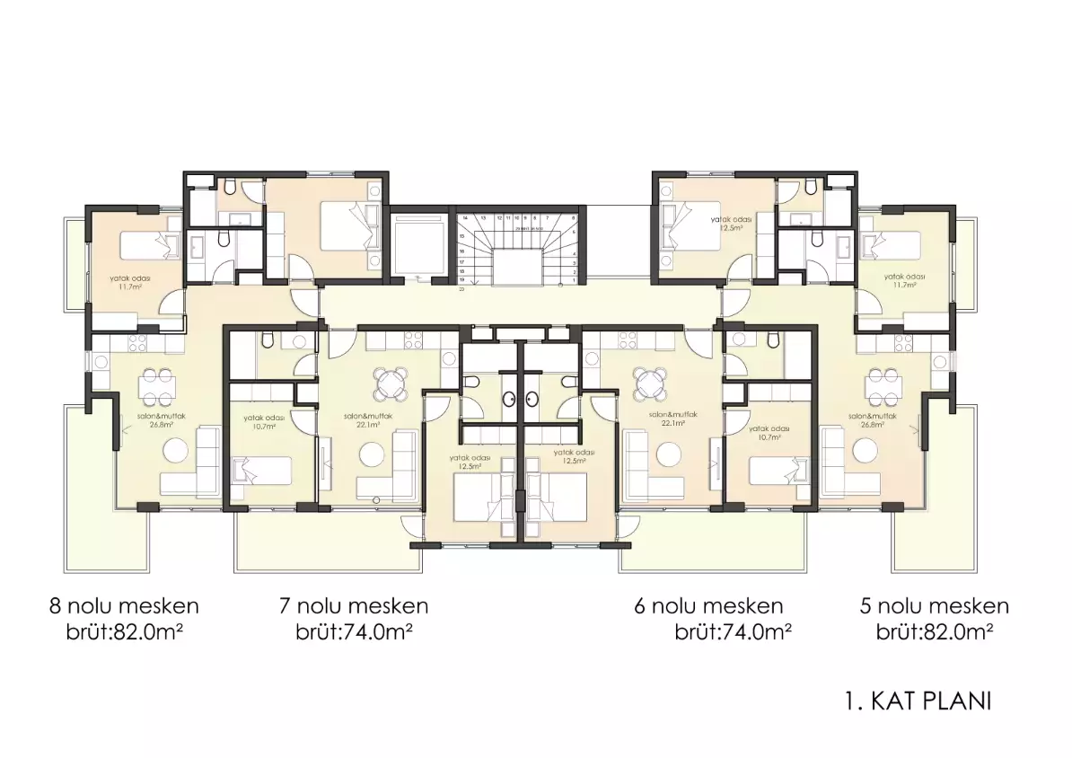 Flat 74m² in Turkey, Alania. Priced at 269000€ rent photo-28
