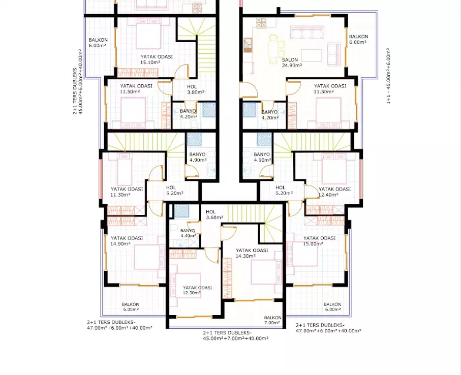 Townhouse 51m² in Turkey, Oba. Priced at 154000€ rent photo-25