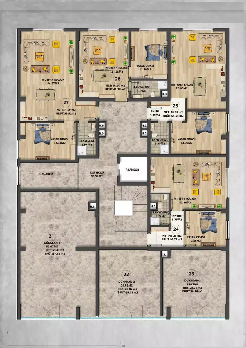 Flat 41m² in Turkey, Oba. Priced at 120000€ rent photo-27