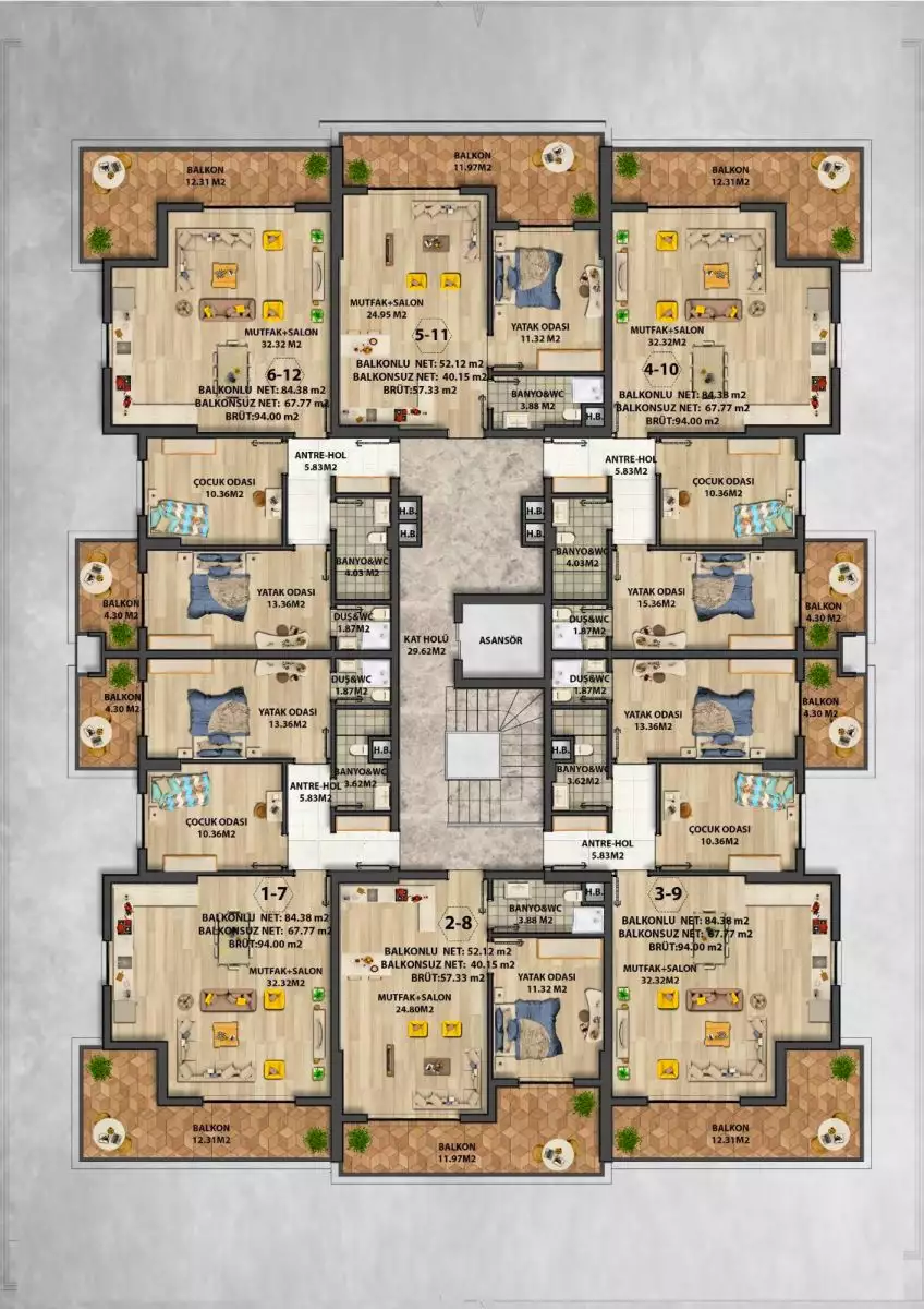 Flat 41m² in Turkey, Oba. Priced at 120000€ rent photo-28