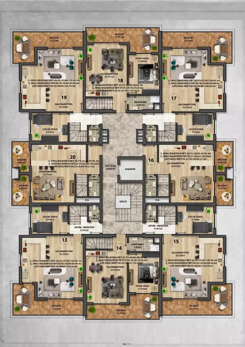 Flat 41m² in Turkey, Oba. Priced at 120000€ rent photo-29
