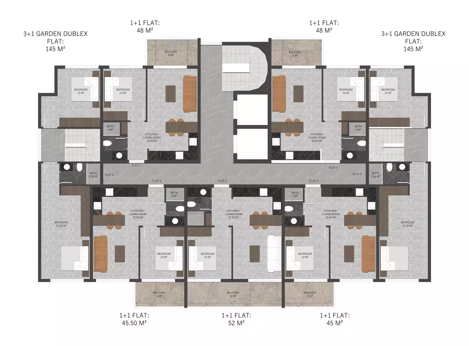 Flat 46m² in Turkey, Oba. Priced at 179000€ rent photo-16