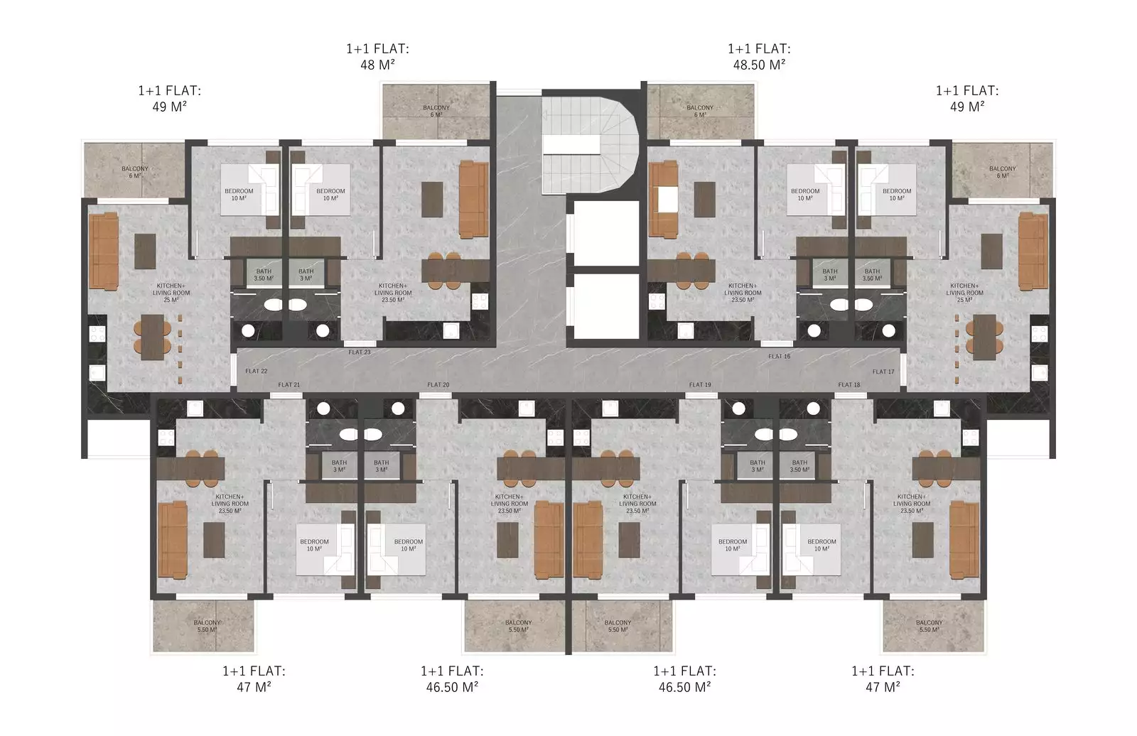Flat 46m² in Turkey, Oba. Priced at 179000€ rent photo-18