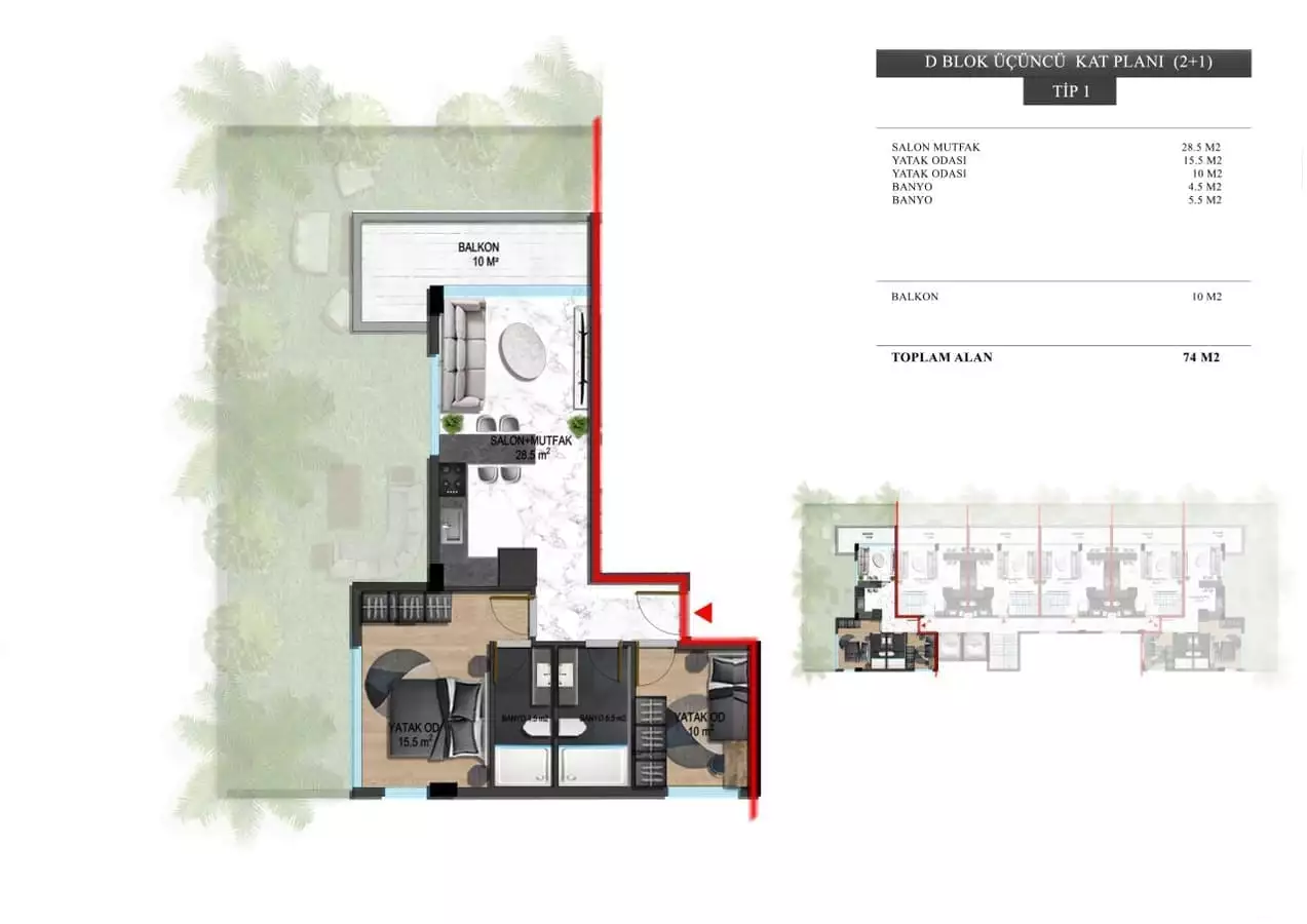 Flat 50m² in Turkey, Oba. Priced at 174000€ rent photo-20