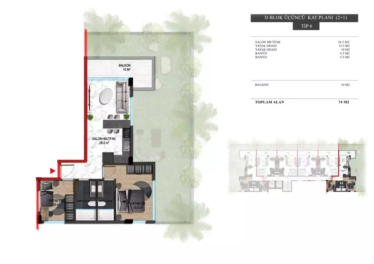 Flat 50m² in Turkey, Oba. Priced at 174000€ rent photo-21