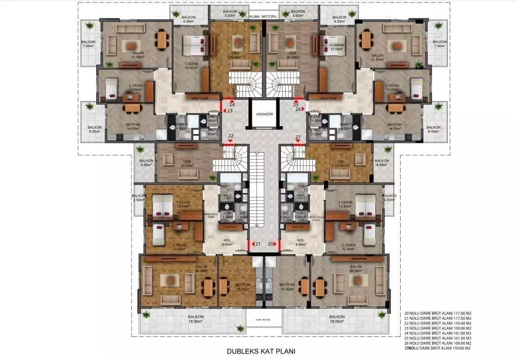 Flat 146m² in Turkey, Oba. Priced at 205000€ rent photo-8