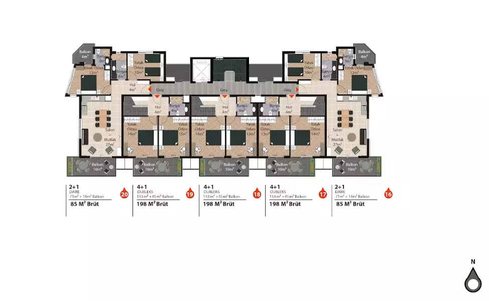 Flat 191m² in Turkey, Oba. Priced at 395000€ rent photo-21