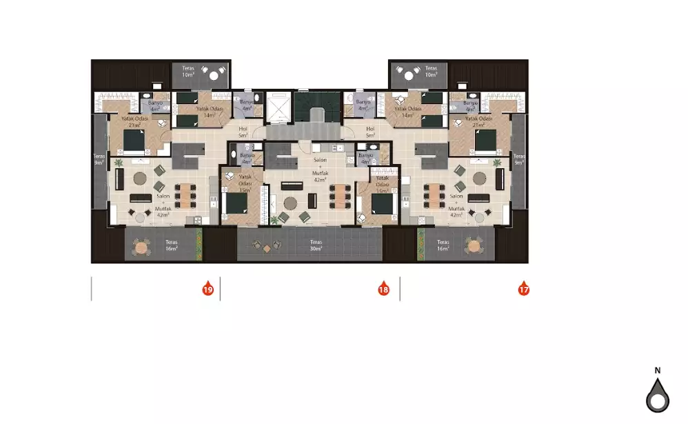 Flat 191m² in Turkey, Oba. Priced at 395000€ rent photo-22