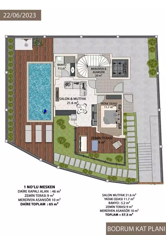 Flat 47m² in Turkey, Alania. Priced at 170000€ rent photo-13