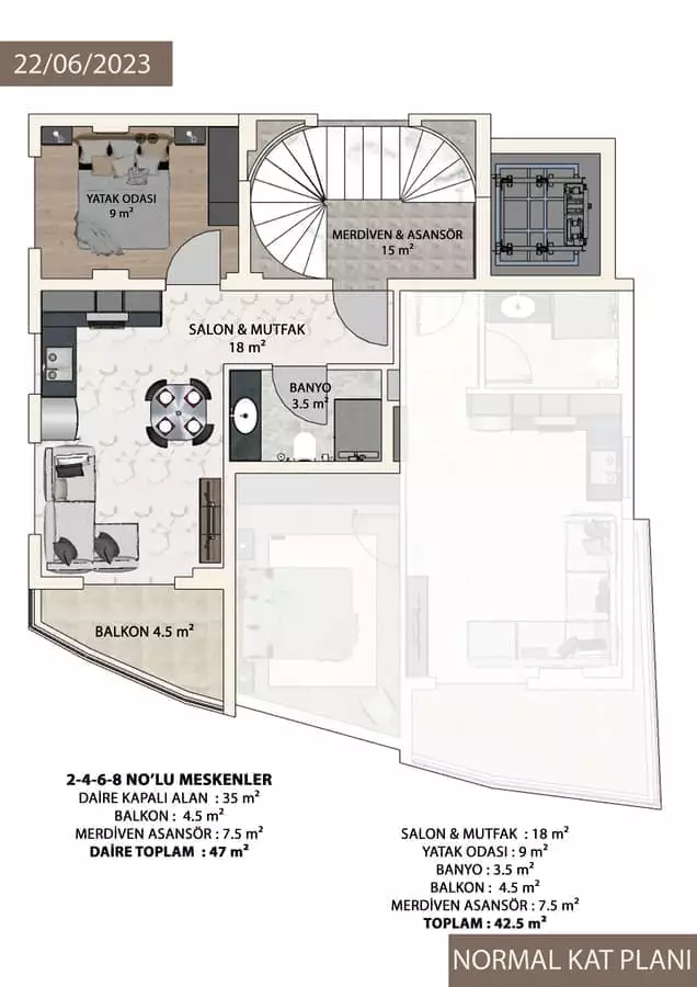 Flat 47m² in Turkey, Alania. Priced at 170000€ rent photo-14