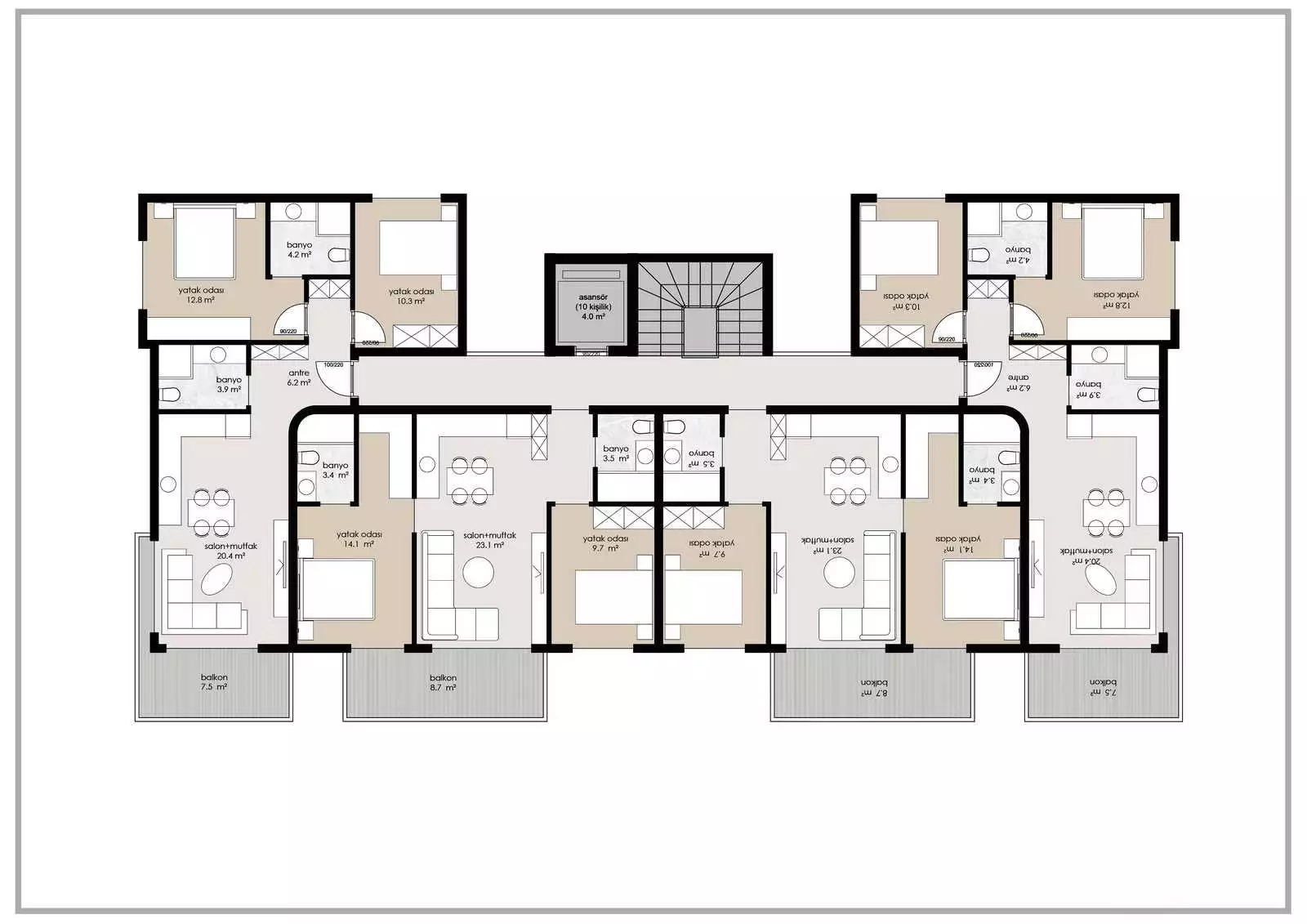 Flat 79m² in Turkey, Alania. Priced at 315000€ rent photo-8