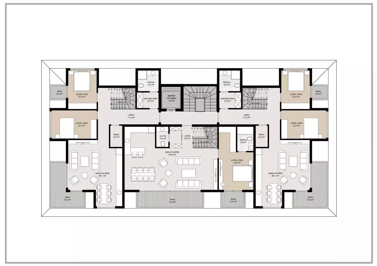 Flat 79m² in Turkey, Alania. Priced at 315000€ rent photo-9