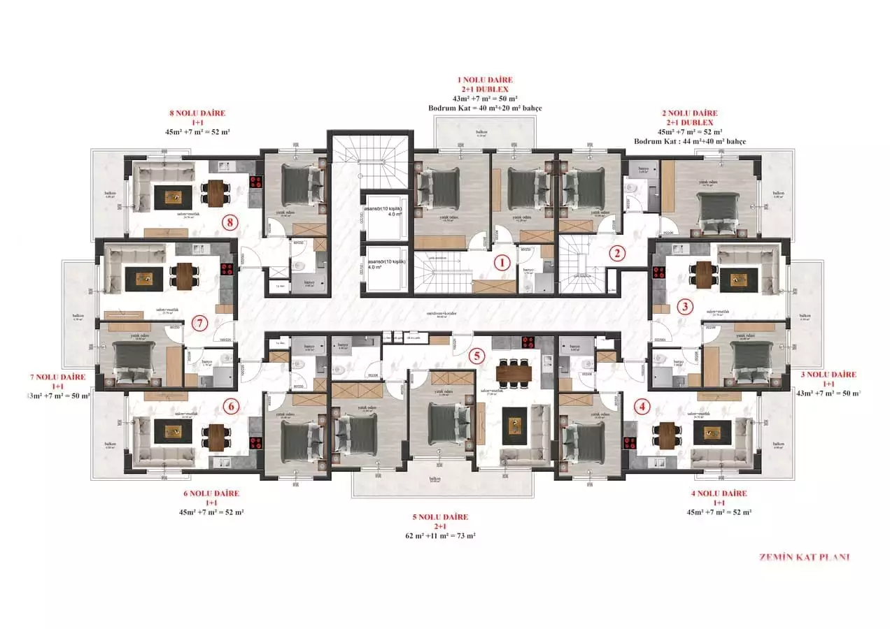 Flat 50m² in Turkey, Alania. Priced at 170000€ rent photo-22