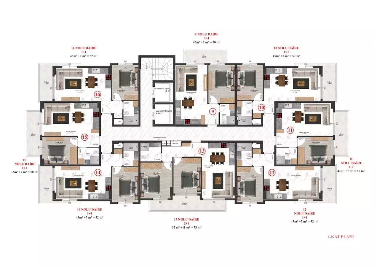 Flat 50m² in Turkey, Alania. Priced at 170000€ rent photo-24