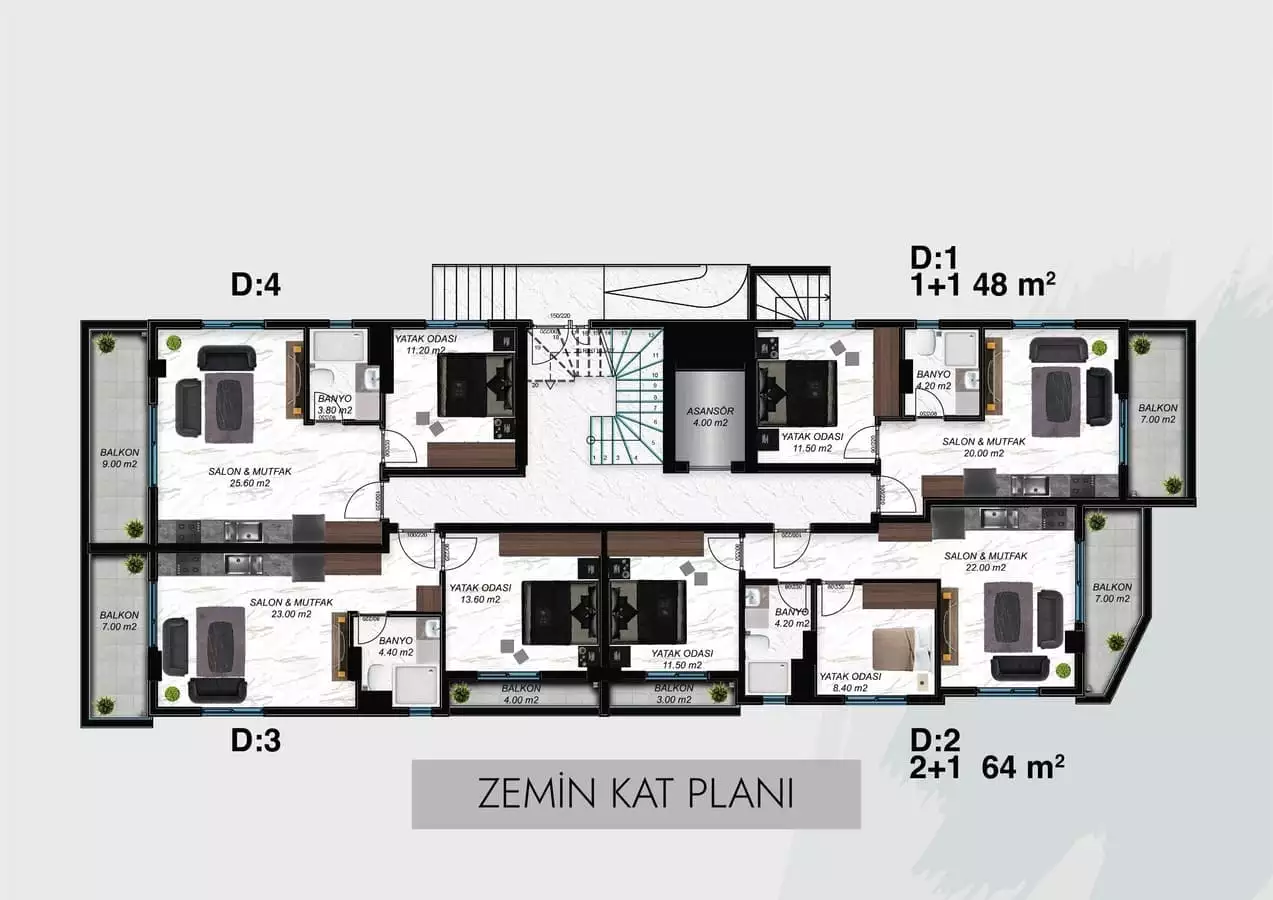 Flat 49m² in Turkey, Alania. Priced at 220000€ rent photo-24