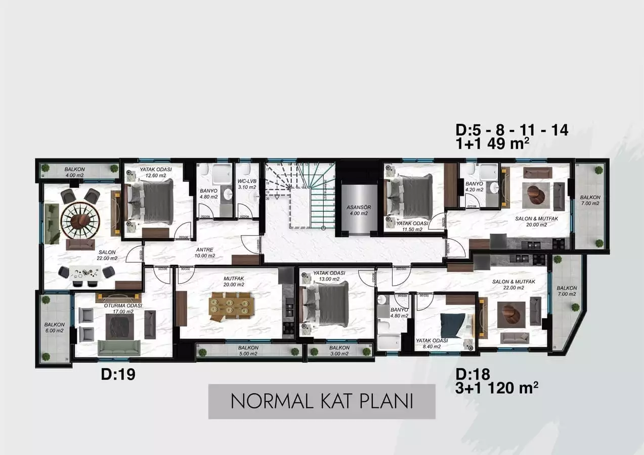 Flat 49m² in Turkey, Alania. Priced at 220000€ rent photo-25