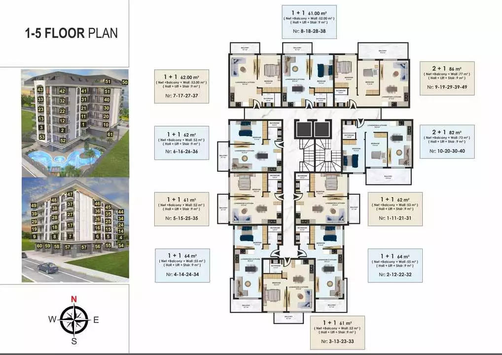 Flat 60m² in Turkey, Alania. Priced at 225000€ rent photo-14