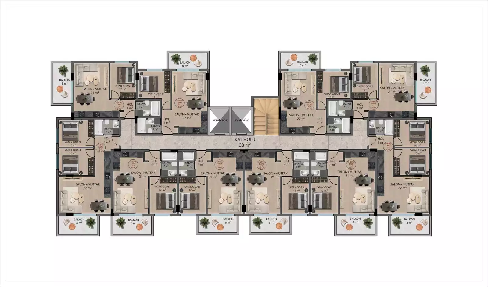 Flat 50m² in Turkey, Konakli. Priced at 90000€ rent photo-8